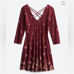 Elegant Long Sleeve Floral Dress